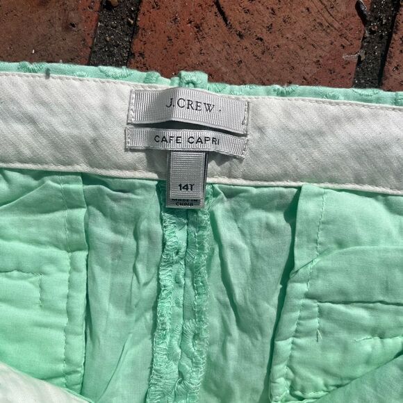 J Crew Eyelet Cafe Capri Pants - Picture 4 of 8